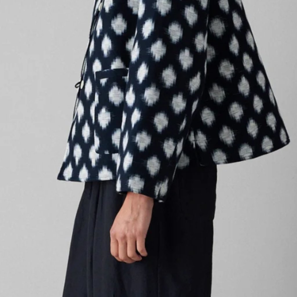 Crosshatch Ikat Quilted Cotton Jacket